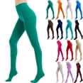 thumbnail image 1 of Colorful Tights Women's Solid Color Soft Opaque Tights Women's Footed Pantyhose Tights Women's High Waist Footed Colored Pantyhose Solid Footed Opaque Tights Pantyhose Thigh High Stockings, 1 of 3