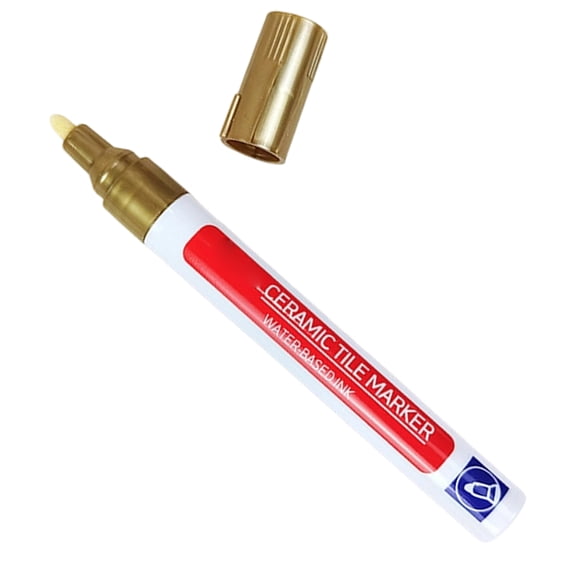 Colorful Tile Grout Pen Tile Gap Repair Color Pen Tile Paint Markers for Tiles Floor Wall Bathroom Kitchen Repair Tools(Gold)