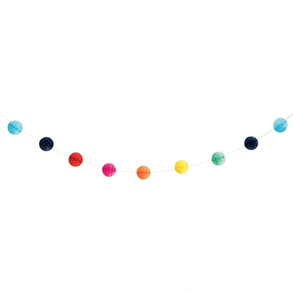 Multicolor Honeycomb Ball Garland, 7', by Way To Celebrate