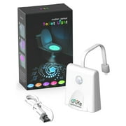 Colorful Toilet Bowl Light, Rechargeable 16-Color LED Interior Commode Illumination, Motion-Activated Night Light Projection, Bathroom Decor Accessory, Fun Gift for Adults and Children  (1PCS)