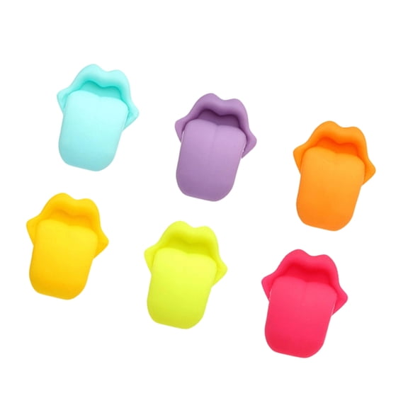 Colorful Tongue Glass Markers Colorful Wine Glass Markers Silicone Drink Identifier for Drink,Cocktails,Dinner
