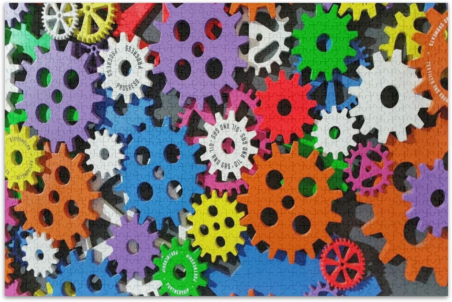 Colorful Toothed Wheels Jigsaw Puzzle 500 Pieces for Adults Teens Kids