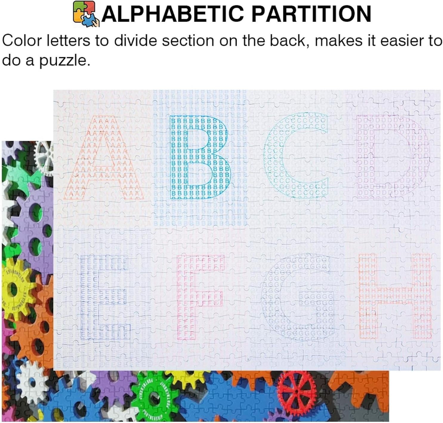 Colorful Toothed Wheels Jigsaw Puzzle 500 Pieces, Intellectual