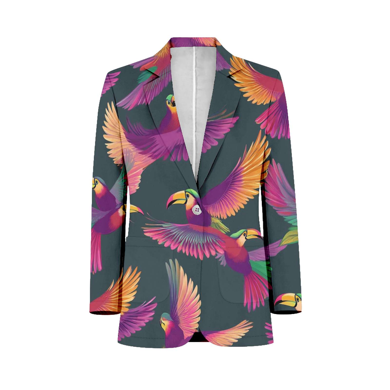 Colorful Toucans Vibrant Seamless Pattern Customized Men's Suits full ...