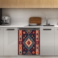 thumbnail image 1 of Colorful Traditional Geometric Floral Pattern Dishwasher Magnet Cover Decorative Sticker for Home Cabinet Kitchen 23" x26", 1 of 5