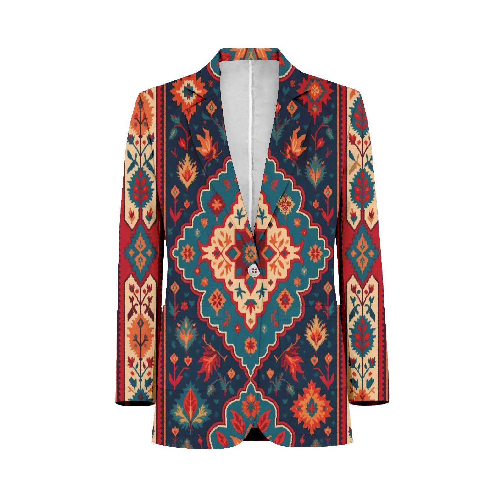 Colorful Traditional Geometric Floral Pattern Mens Suits Shawl Collar ...