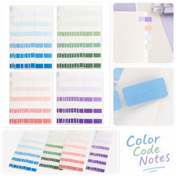 Colorful Translucent Sticky Index Tabs Book Flags Page Markers Self-Adhesive Writable File Folder Tabs for Organization Planner Accessories School Study Supplies Notebook ,1Pack Blue