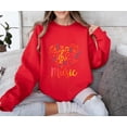 thumbnail image 1 of Colorful Treble Clef Heart Music Notes Musicians Gift Sweatshirt, for men & women, up to size 5XL., 1 of 2
