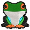 thumbnail image 1 of Colorful Tree Frog Applique Multi-Color Embroidered Hook & Loop Patch - 3.5 Inch Large, 1 of 5