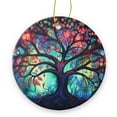 thumbnail image 1 of Colorful Tree of Life With Leaves And Flowers - Christmas Ornament Xmas Keepsake Ceramic Ornaments Holiday Decorations for Tree Christmas Gift Ideas 2.95in, 1 of 6