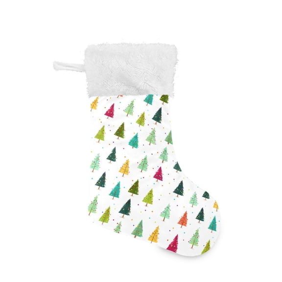Colorful Tree Polka Dots Christmas Stockings 17.71" Christmas Tree Decoration Fireplace Party Decoration