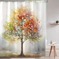 thumbnail image 1 of Colorful Tree Shower Curtain Abstract Art Oil Painting Shower Curtains for Bathroom Pretty Cute Aesthetic Nature Waterproof Fabric Bath Curtain Decor with Hooks (Multicolor, 72'''' x 72''''), 1 of 6
