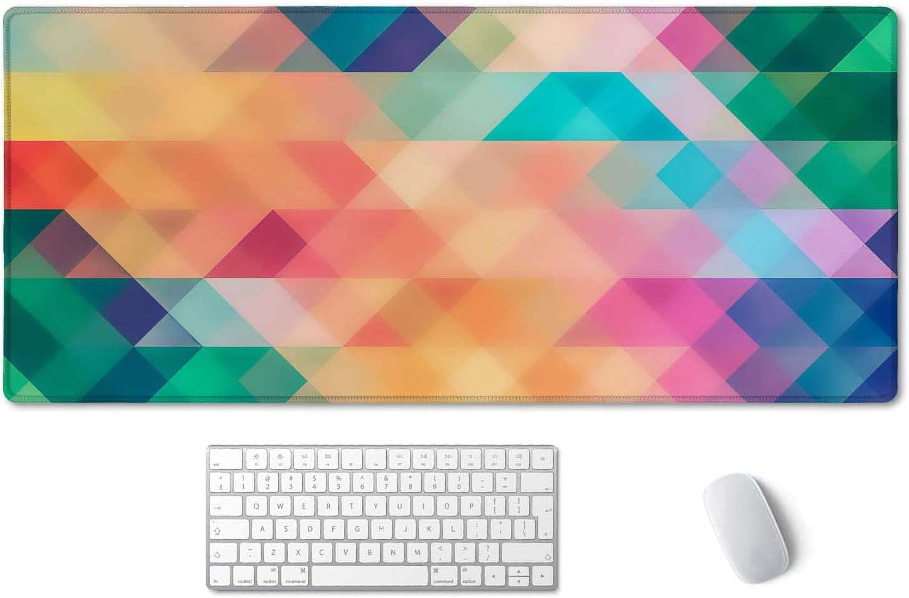 Large Gaming Mouse Pad Blcak And White, Non-Slip Rubber Base Mousepad With Stitched Edges Keyboard Mouse Mat Desk Pad Work Laptop Home 31 5 X 11 8 Inch Cute Po - View #5