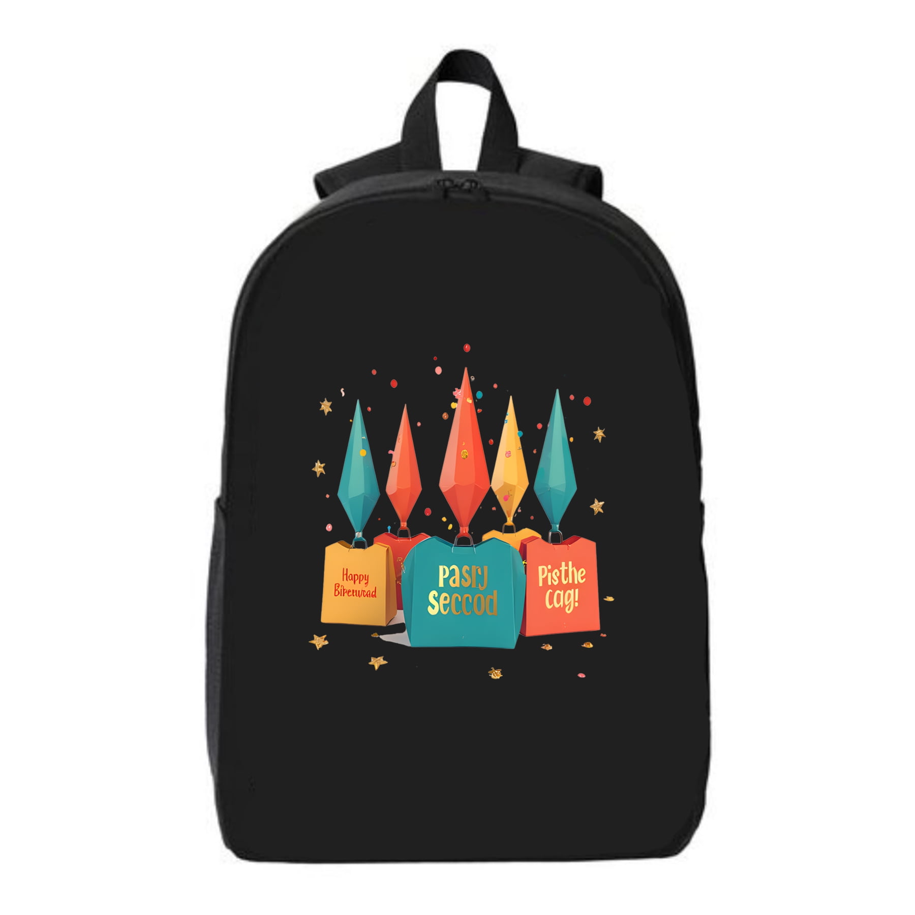 Colorful Triangular Design Laptop Backpack for College & Travel - Fits ...