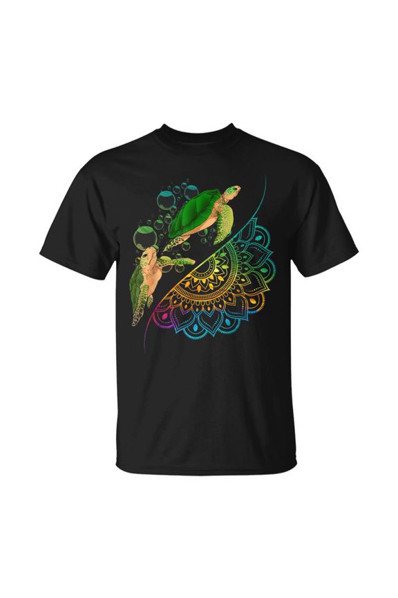 Colorful Tribal Sea Turtles Ocean Animal Maori Turtle Men Women Tshirt Graphic Print Unise