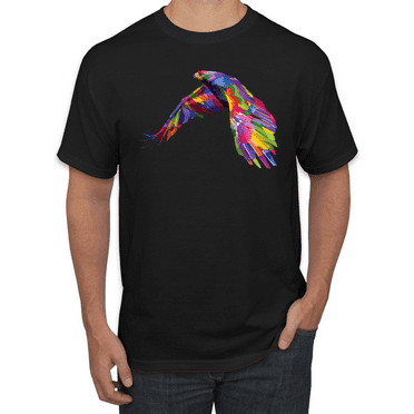 Colorful Trippy Peacock Bird Animal Lover Graphic T-Shirt
