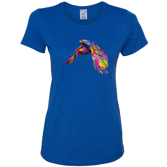 Colorful Trippy Peacock Bird Animal Lover Womens Graphic T-Shirt