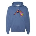 thumbnail image 1 of Colorful Trippy Peacock Bird Fashion Graphic Hoodie Sweatshirt, Vintage Heather Blue, 3XL, 1 of 1