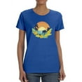thumbnail image 1 of Colorful Tropical Beach Design Women T-Shirt, Female Medium, 1 of 4