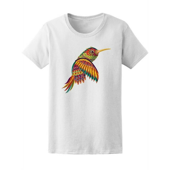 Colorful Tropical Bird T-Shirt Women -Image by Shutterstock, Female Small