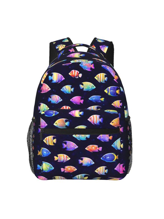 Colorful Tropical Fish Backpack Lightweight Rucksack Travel Bag for Men and Women