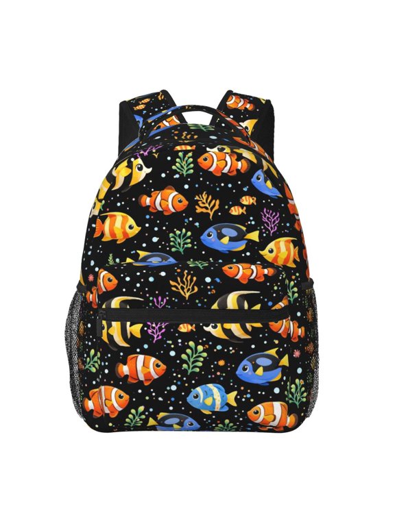Colorful Tropical Fish Backpack Lightweight Rucksack Travel Bag for Men and Women