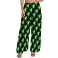 thumbnail image 1 of Colorful Tropical Frogs Pants Forg Funny Wildlife Designs High Waisted Office Print Straight Wide Leg Pants Streetwear Trousers, 1 of 2