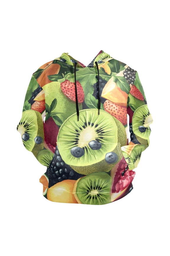Colorful Tropical Fruit Men’s Hoodies Sweatshirt Fleece Jackets Long Sleeve Sweatshirts