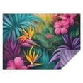 thumbnail image 1 of Colorful Tropical Leaf Pattern Rectangle Tablecloth 60"x84",Waterproof Polyester Rectangle Table Cloth, Wipeable Spillproof Polyester Tablecloth for Dining, Camping, Indoor and Outdoor, 1 of 5