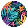thumbnail image 1 of Colorful Tropical Leaf Pattern Round Fitted Tablecloth with Elastic Edge,Dining Table Cover Waterproof,Outdoor Round Tablecloth for Camping,Dining,Indoor and Outdoor, 1 of 7