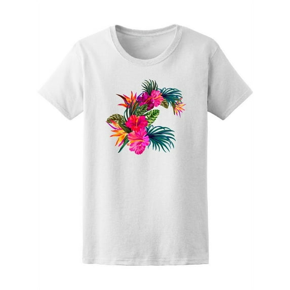 Colorful Tropical Lily Flowers Tee Women's -Image by Shutterstock