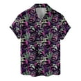 thumbnail image 1 of Colorful Tropical Marijuana Raccoon Hawaiian Shirt For Men Summer Mens Hawaiian Shirts Short Sleeve Button Down Shirt Men, 1 of 7