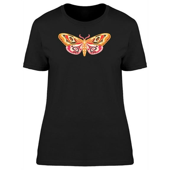 Colorful Tropical Moth T-Shirt Women -Image by Shutterstock, Female Small