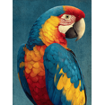 thumbnail image 1 of Colorful Tropical Parrot Canvas Print, Whimsical Bird Animal Lover Gift Home Bedroom Living Room Wall Decor, 1 of 8