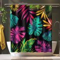 Colorful Tropical Rainforest Shower Curtain Vibrant Foliage Design