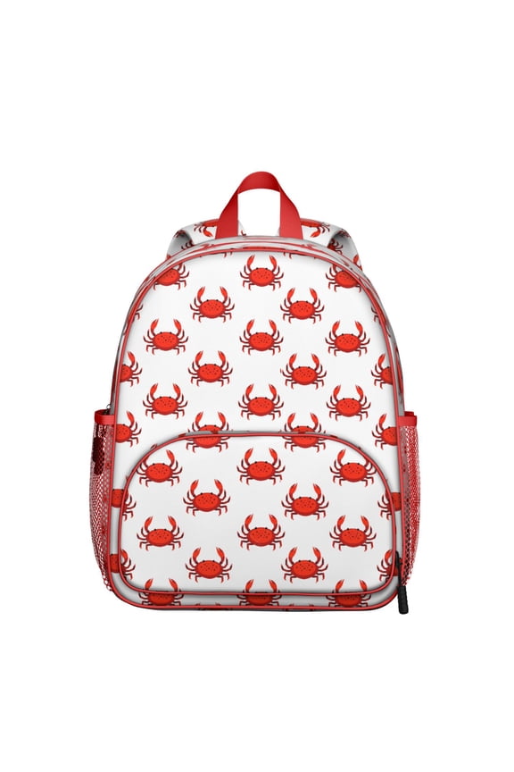 Colorful Tropical Sea Life Student Backpack - Waterproof Lightweight School Bag with Cute Cartoon Crab and Marine Ocean Beach Pattern, Comfortable Dual Straps