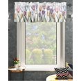 Colorful Tulip Flower Pattern Design Window Valances, Valances for