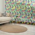 thumbnail image 1 of Colorful Tulle Curtains with Rod Pocket, Mosaic Pattern with Lines and Hand Drawn Elements Borders with Trapezoid Shapes, Sheer Drape for Wedding Party 2 Panels, 7 Sizes, Multicolor, by Ambesonne, 1 of 3