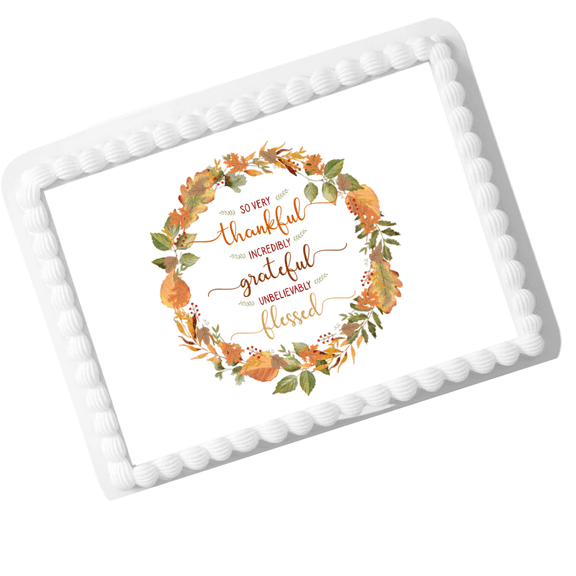 Colorful Turkey 7inch Round Edible Photo Image Cake Decoration