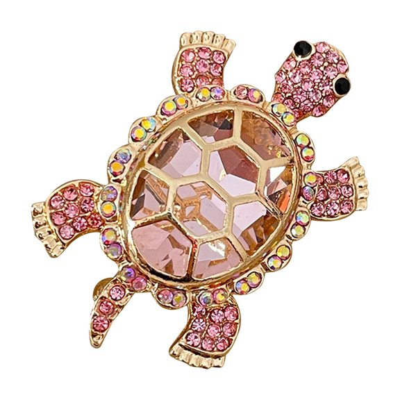 Colorful Turtle Figurine Decor With Realistic Details, Alloy Material With Antique Finish, 5.6X3.7Cm Size For Shelf And Desk Display, Weighted Base For Stability