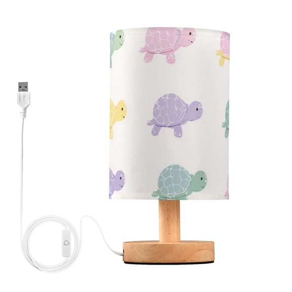 Colorful Turtles Cute Table Lamp with USB Port LED Warm Light Lamp Night Light Home Decor