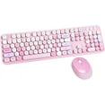 Colorful Typewriter Style Wireless Keyboard and Mouse Set, Flexible