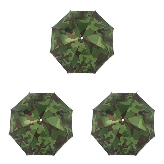 Colorful Umbrella Hat 20.47" - Adjustable Hands Free Fishing Hat with Elastic Band - Waterproof Foldable Sun Protection for Beach Party Travel Outdoor Activities Kids Adults