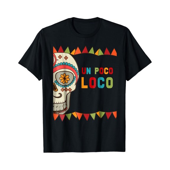 Colorful Un Poco Loco Skeleton Skull T-Shirt Un Poco Loco