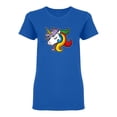 thumbnail image 1 of Colorful Unicorn Design  Shaped T-Shirt Women -Image by Shutterstock, Female Medium, 1 of 2