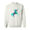 thumbnail image 1 of Colorful Unicorn Design Sweatshirt Women - Women Sweatshirt, White, Large, 1 of 4