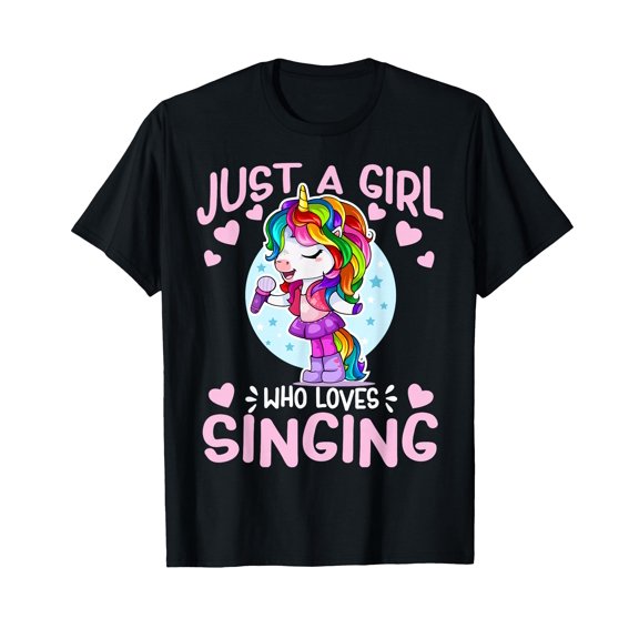 Colorful Unicorn Singing T-Shirt for Karaoke Lovers, Fun and Playful Design