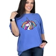 thumbnail image 1 of Colorful Unicorn T-Shirt, Rainbow Unicorn Graphic Tee, Cute Unicorn Shirt for Kids and Adults, Fun Unicorn Design, Casual Wear, Flo Blue Comfort Colors T-Shirt, Small, 1 of 1