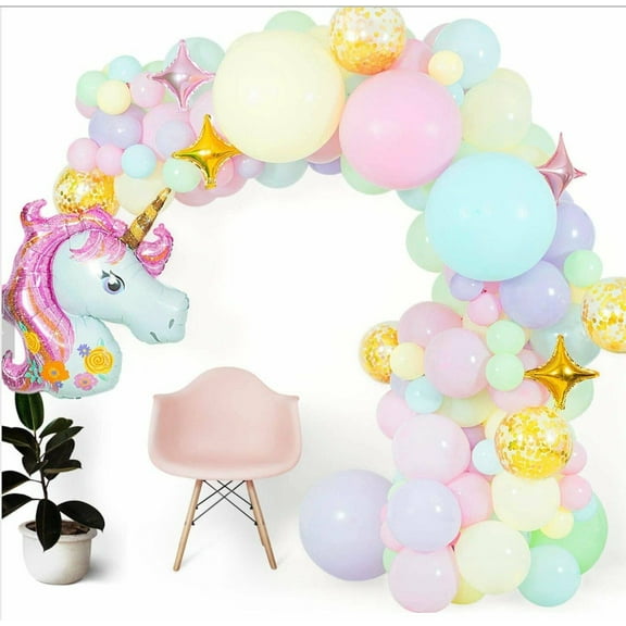 Colorful Unicorn Themed Balloon Arch Kit