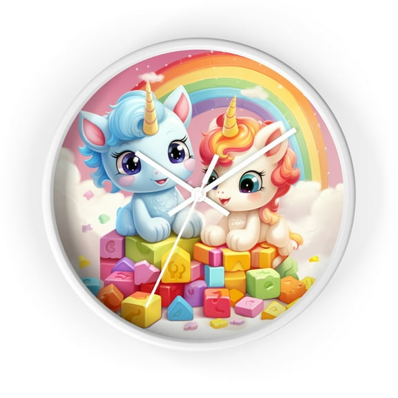 Colorful Unicorn Wall Clock